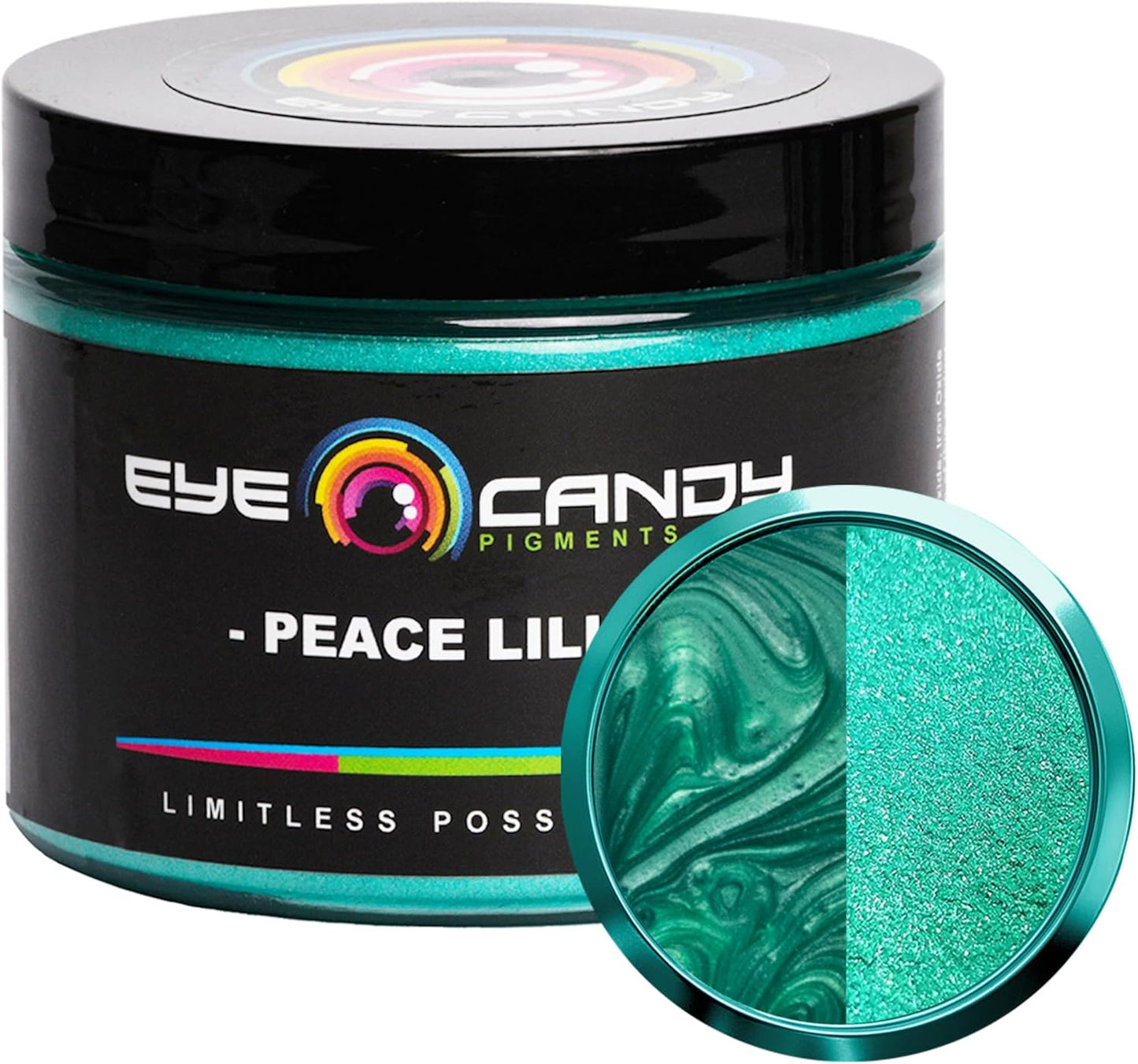 Eye Candy Pigments Premium Green Mica Powder - Peace Lilly (50gr) - for Epoxy, Resin, Soap, Paint, Woodworking, Acrylic Pouring, Bath Bombs, Fishing Lures - DIY Arts and Crafts Additive