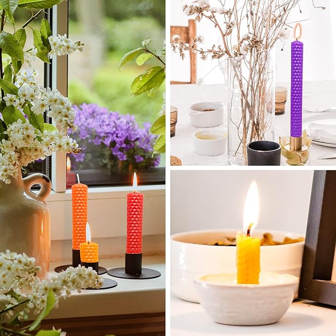 Beeswax Candle Making Kit for Kids -Pcs Beeswax Sheets Handmade Crafts Gift Beeswax Sheets for Candle Making Kit, DIY Candle Making Kit for Kids and Adults (Gorgeous Colors)