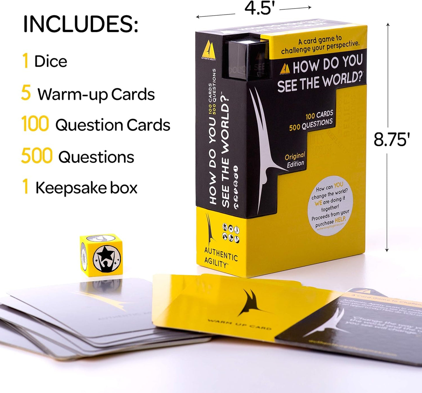 Authentic Agility How Do You See The World – 100-Card Deck with 500 Thought-Provoking Questions to Spark Conversations & Break The Ice