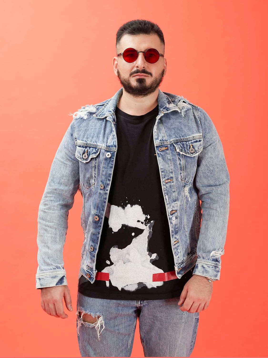 Huamei Seamless Photography Background Paper, Photo Backdrop Paper 53 Inches Wide x 16 Feet, (4.4x16 Feet) (Bright Orange)