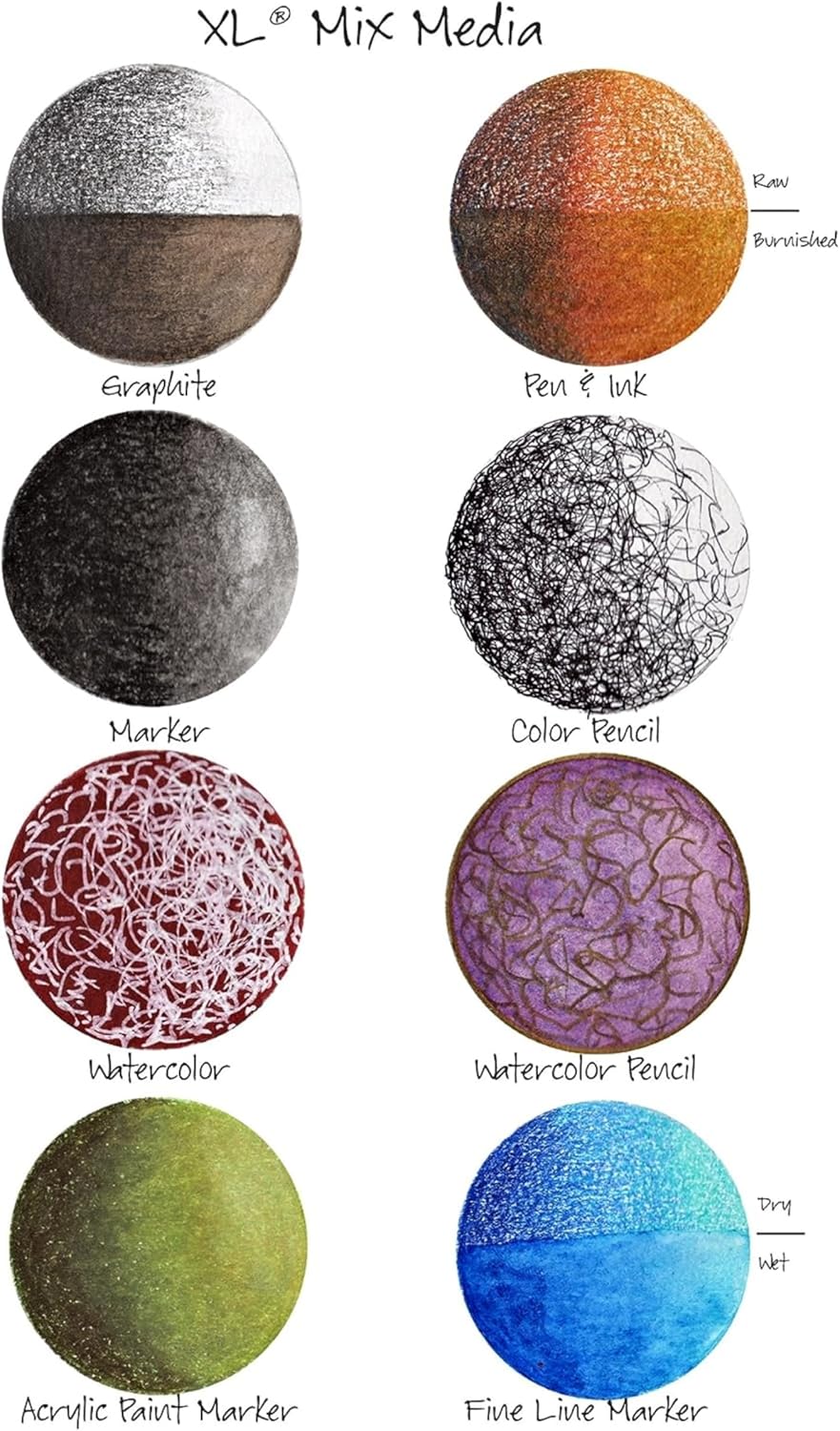 Canson XL Series Mixed Media Pad, Side Wire, 14x17 inches, 60 Sheets – Heavyweight Art Paper for Watercolor, Gouache, Marker, Painting, Drawing, Sketching