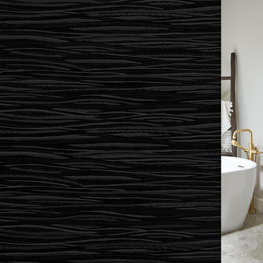 rabbitgoo Blackout Window Film, Sun Light Blocking Window Black Out Cover for UV Reduction, Removable Tint Room Darken Heat Control Frosted Glass Sticker for Home, Black, 35.4 x 157.4 Inches