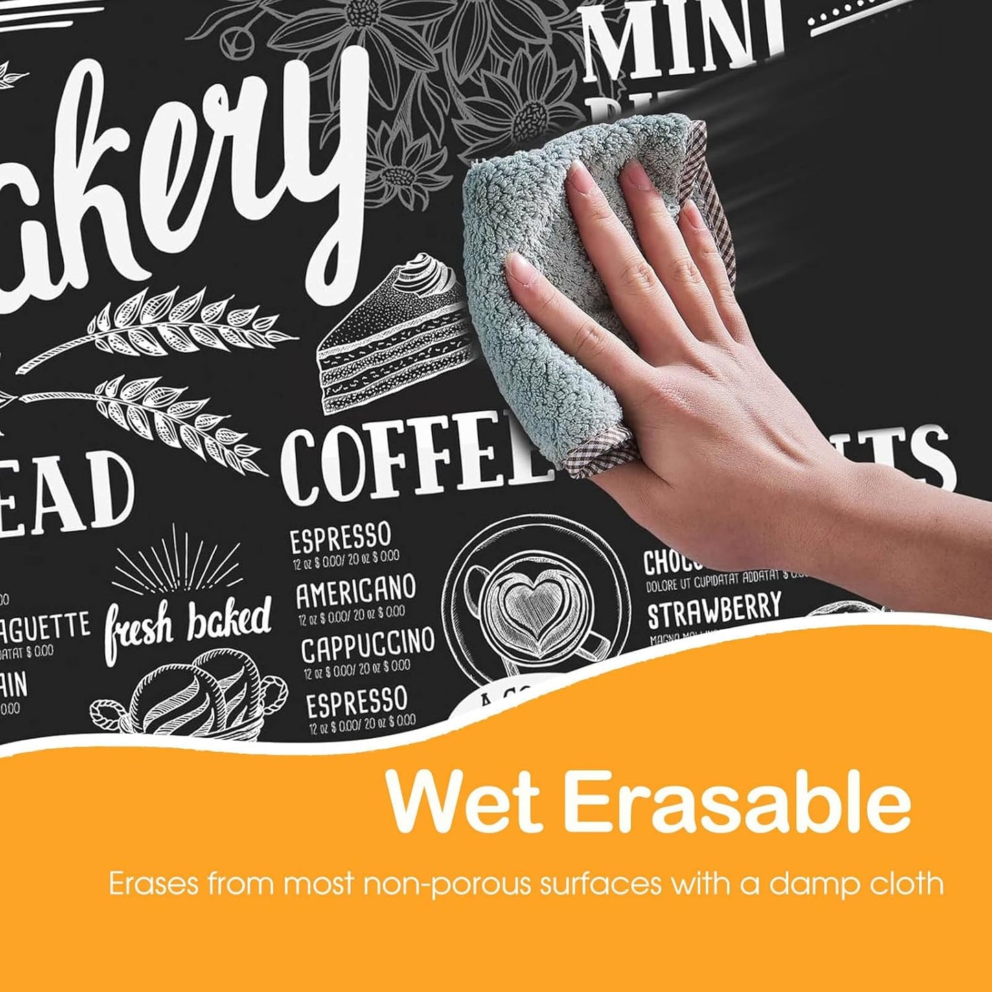 White Window Chalk Markers Pen, 5 Pack White Window Chalk Markers for Cars Glass Washable - Ideal for Use at Home, School, Office, Erasable, Dust-Free, Non-Toxic, 5 Nib Sizes (1, 3, 6, 10, 15mm)