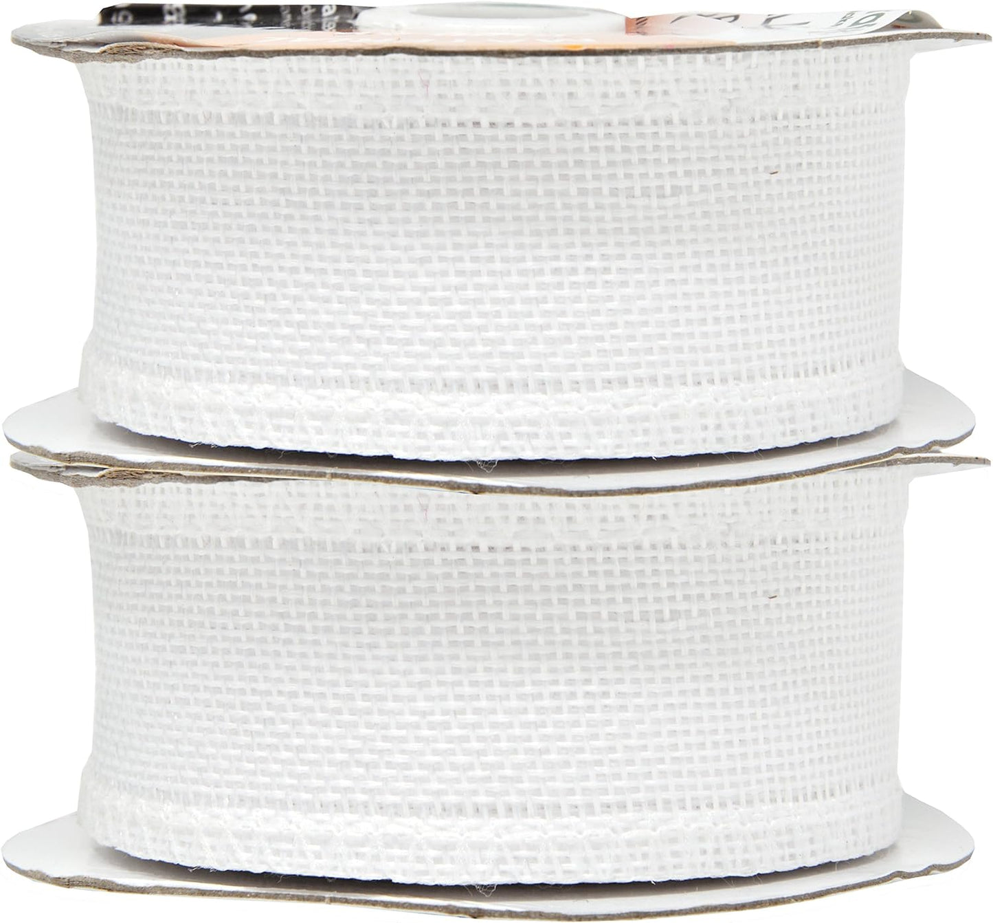 Mandala Crafts White Burlap Ribbon 1.5 Inches Wide Jute Ribbons for Crafts - 20 Yds Roll Rustic Burlap Wrap Trim Ribbons for Wreaths Bows Wedding Party Decoration