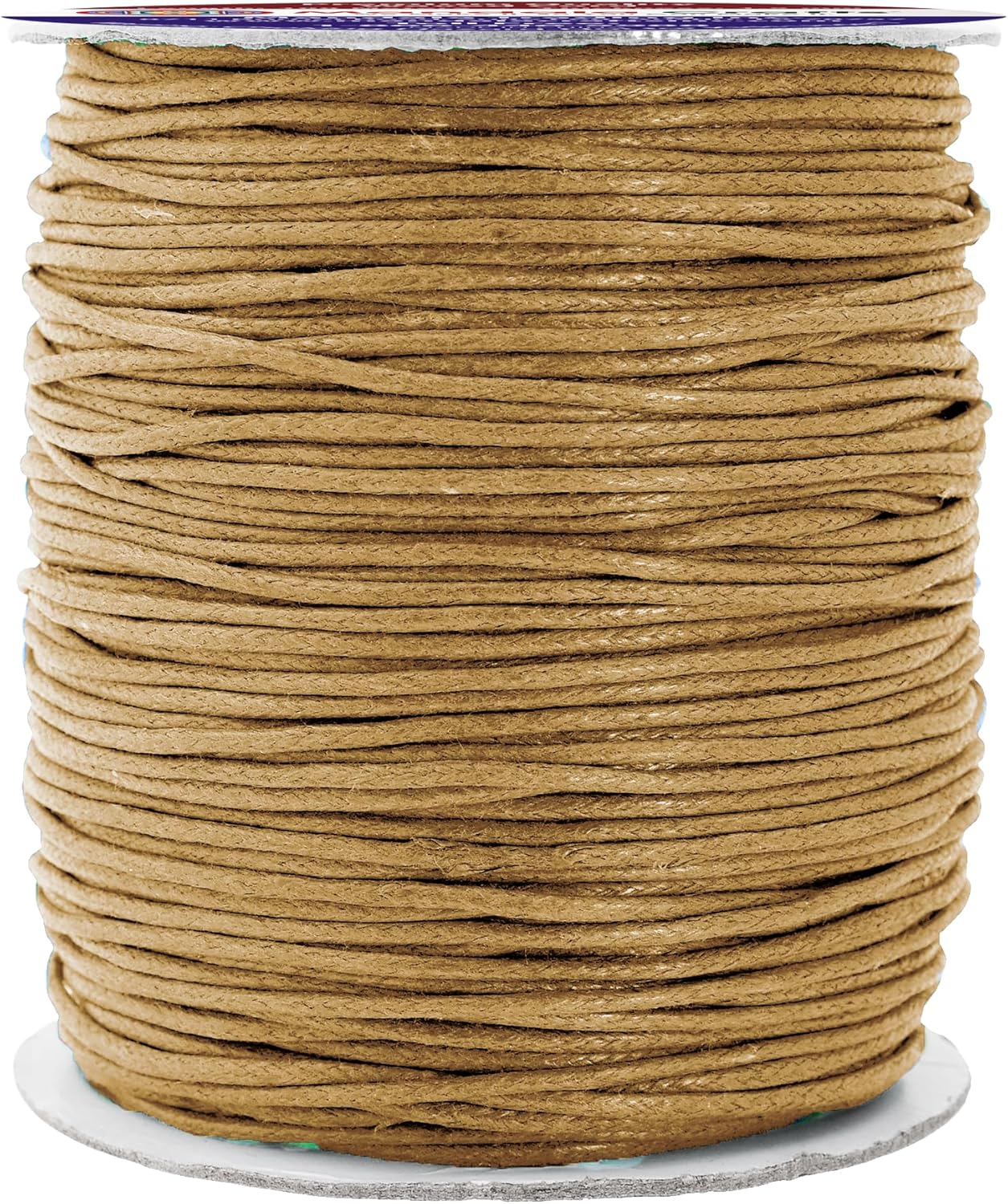 Mandala Crafts 1.5mm 109 Yards Tan Cotton Waxed Cord for Jewelry Making Bracelet Cord Waxed String - Beading String Thread Jewelry Cords for Necklaces String