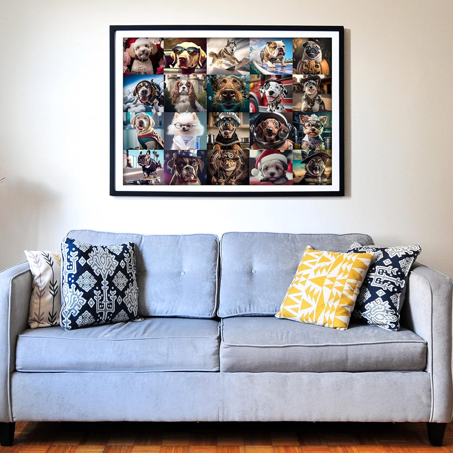 Think2Master Cute Dogs 500 Pieces Jigsaw Puzzle Featuring heartwarming Puppies and Dogs. Fun Teens, Seniors & Families. Great Gift for Kids Ages 13+ Size: 26.8” x 18.9”