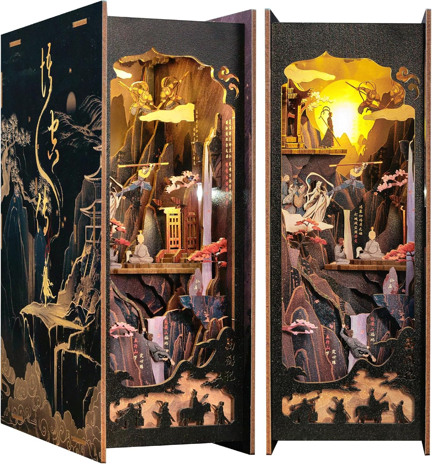 CUTEBEE Book Nook Kit, DIY Booknook Miniature House Tiny House 3D Wooden Puzzle Dollhouse Kit for Adults and Teens, Bookshelf Insert Decor, DIY Craft Gift Model Build