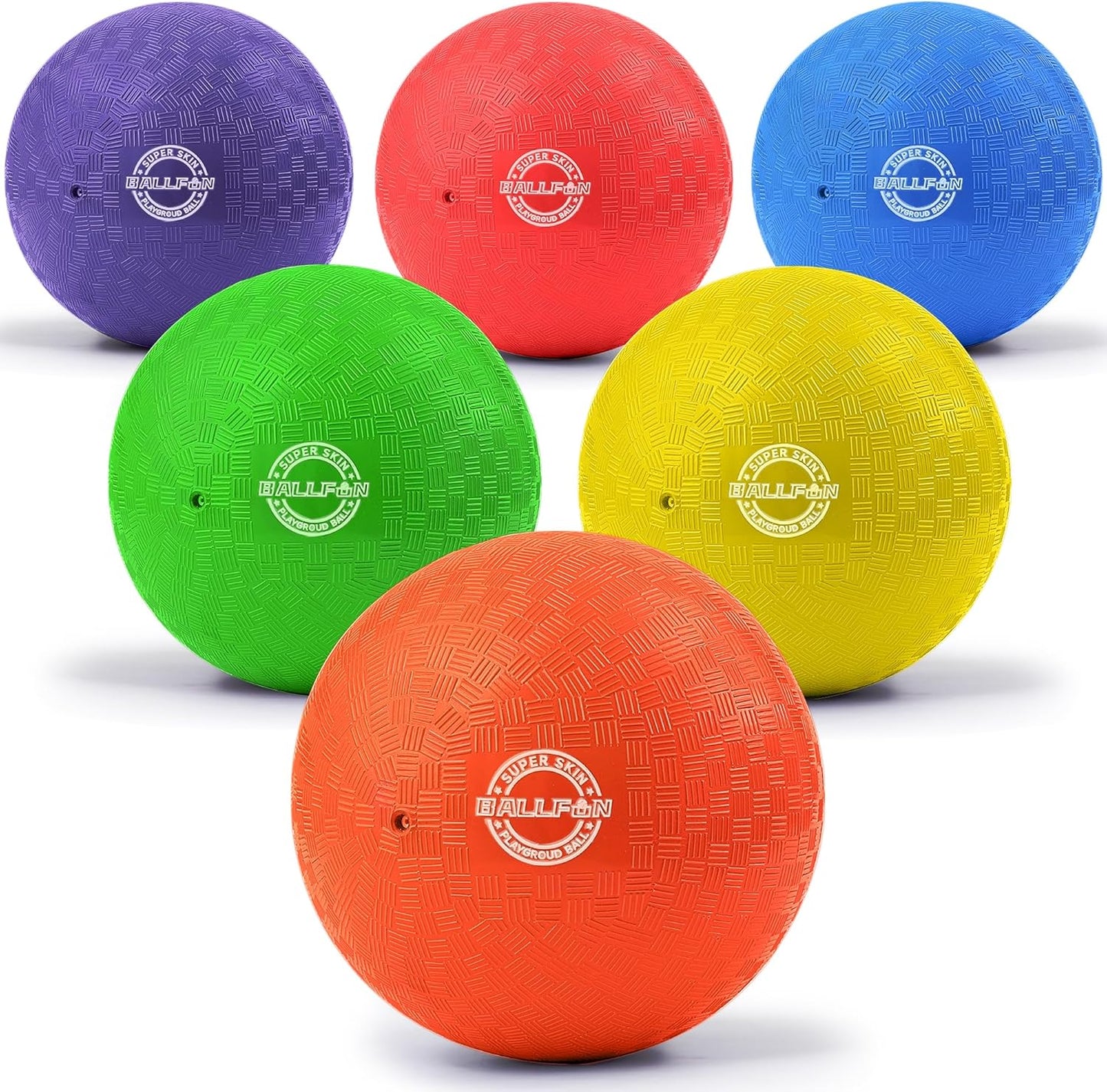 Dodgeballs Playground Balls, Dodge Ball Set for Kids & Adults, Bouncing Kickballs Handball for Outdoor & Indoor Games - Includes Pump & Mesh Storage Bag