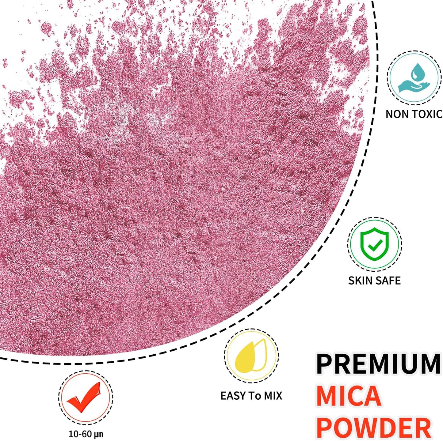 Mica Powder - 100g Mica Powder for Epoxy Resin - Metallic Color Pigment for Resin, Soap, Bath Bombs, Eye Shadow, Nails, DIY Crafting Projects etc. (Wine Red)
