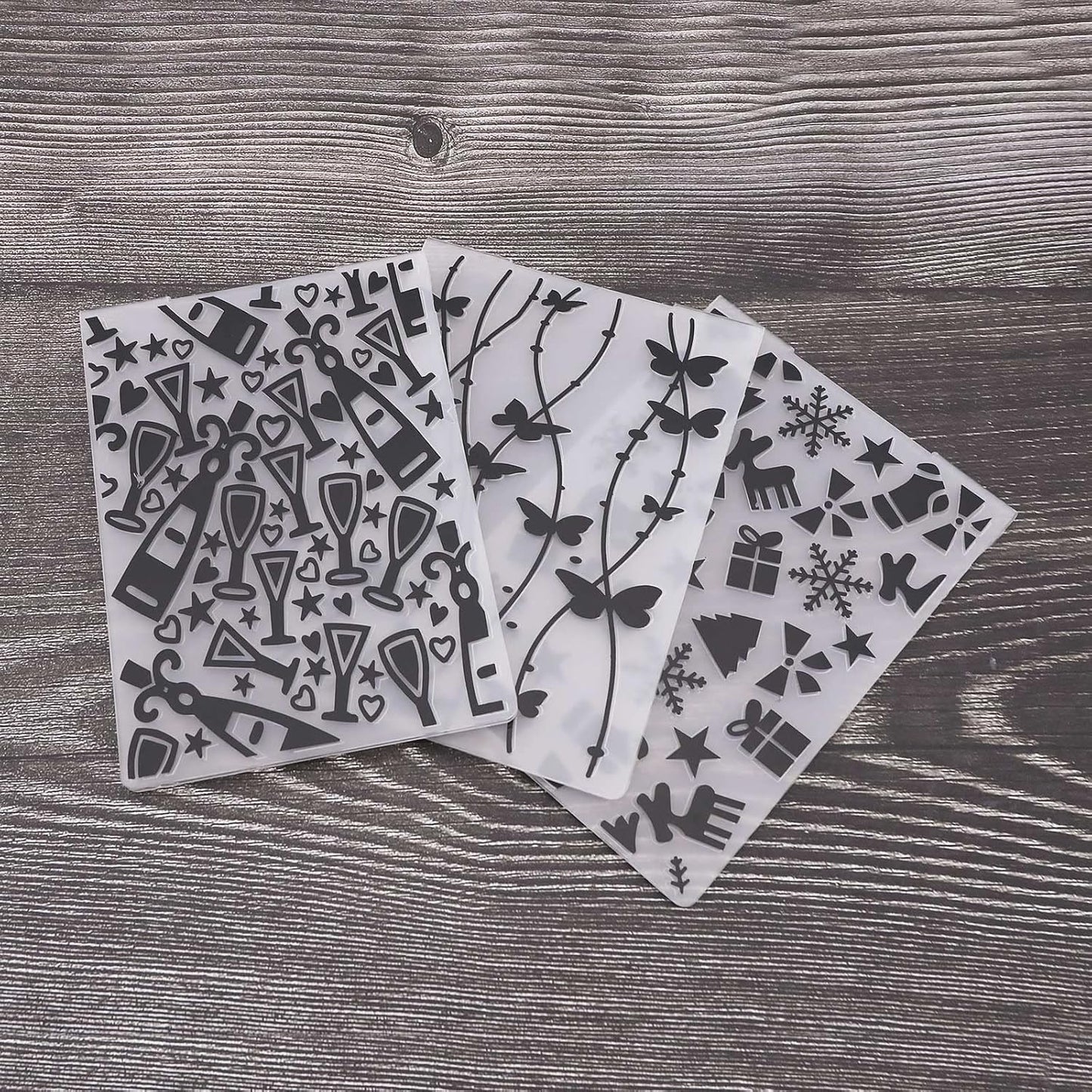 Create idea 15PCS Embossing Folders Plastic Templates Craft Card Christmas Stencils for Making Paper Cards Photo Album Wedding Decoration Scrapbooking