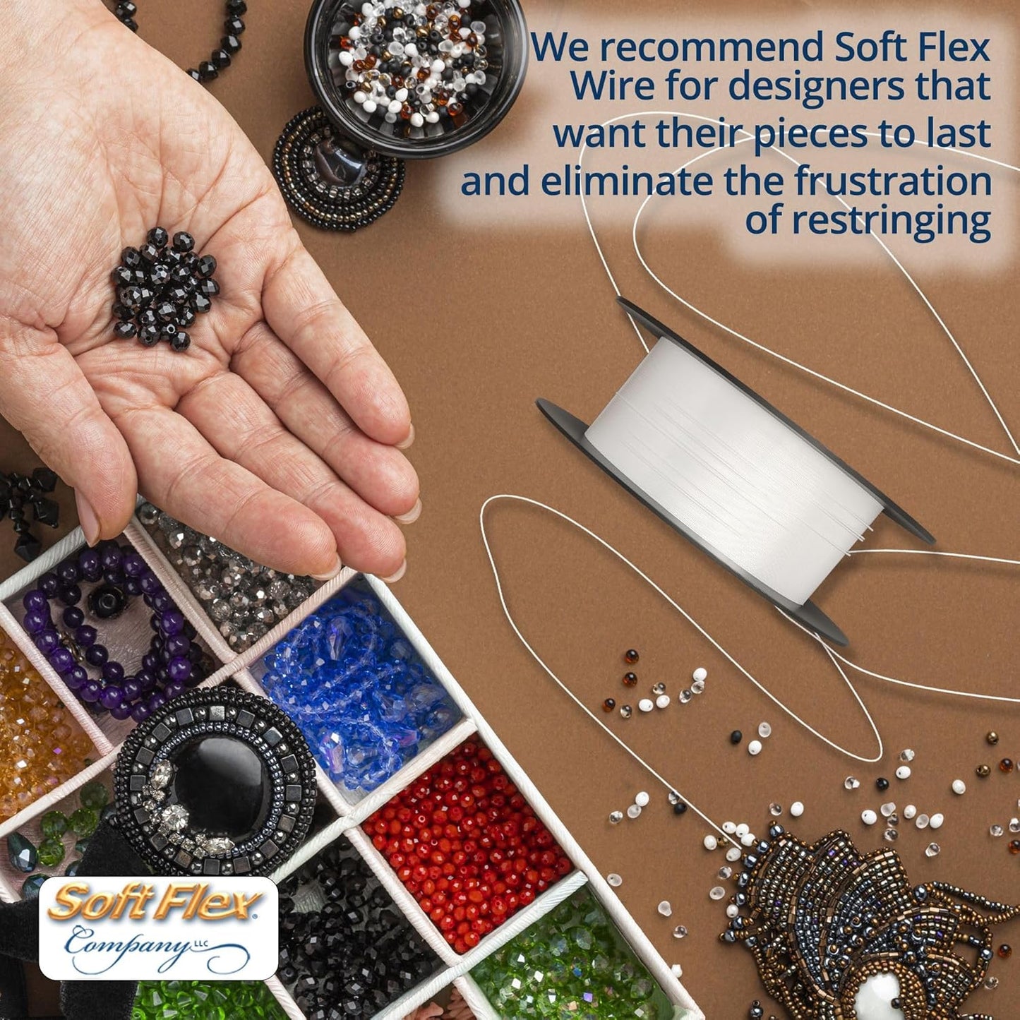 Soft Flex 21 Strand Beading Wire - Fine 0.14 Diameter - 30 Feet Design Wire