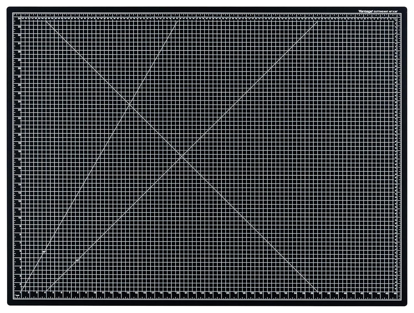 Dahle Vantage 10674 Premium Self-Healing Cutting Mat, 36"x48", 1/2" Grid, 5 Layers for Max Healing, Perfect for Crafts & Sewing, Black