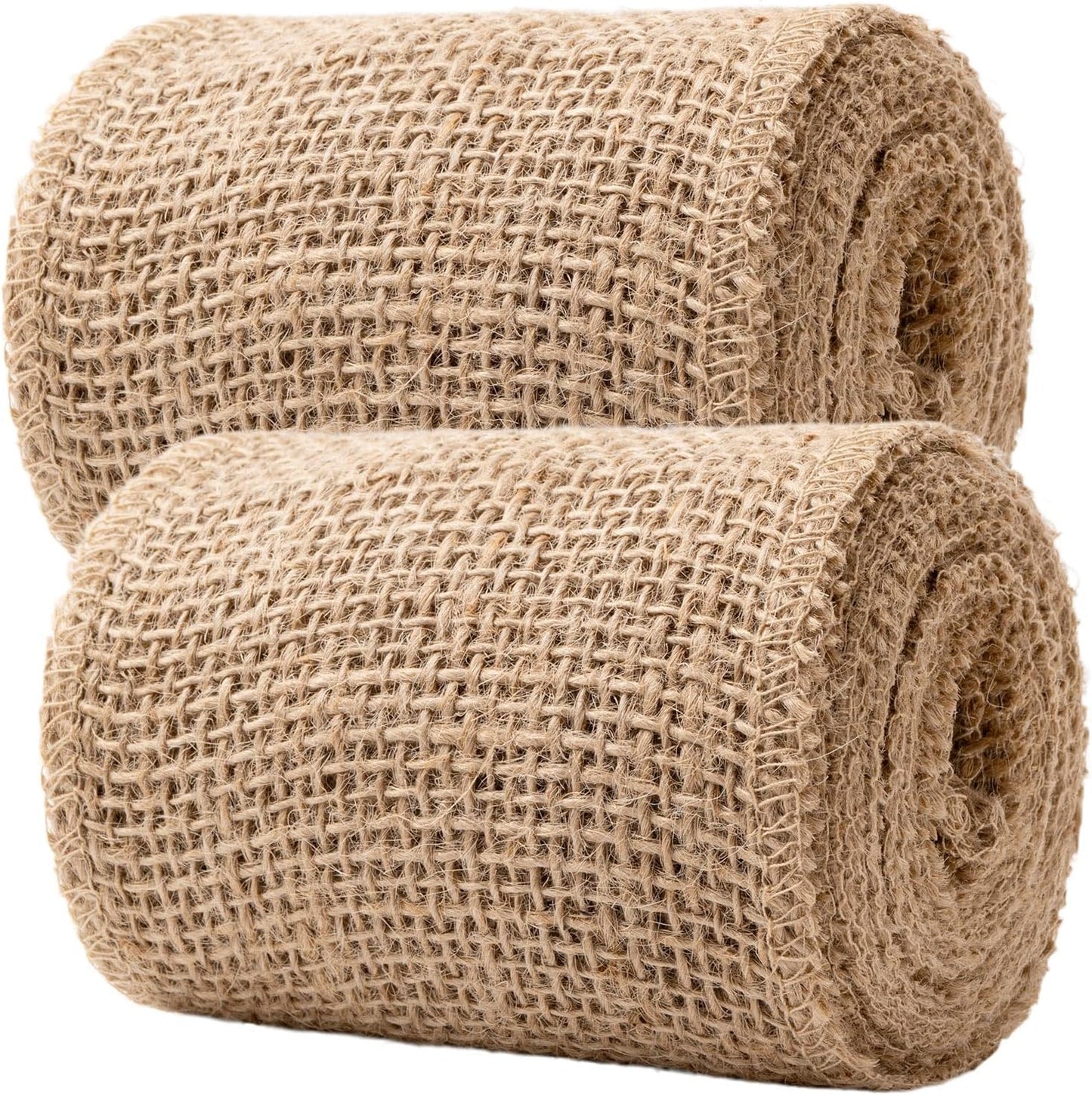 4 Inch Natural Burlap Fabric Roll 10 Yards, Jute Ribbon for DIY Gift Wrapping, Craft Projects, Wedding, Christmas, Home Decoration (10 cm, 4 in)