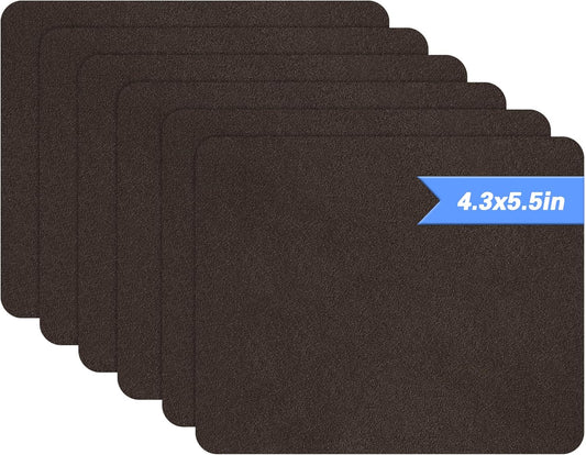 Azobur Sofa Fabric Repair Patch, 6 Piece Microfiber Patches, Self Adhesive Fabric Sofa Patch Repair Fabric, Luxurious Look, Quick Fix Sofa.(Dark Brown)