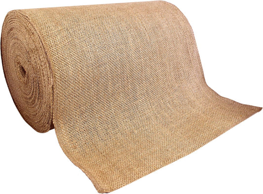 14" x 50yd NO-FRAY Burlap Roll ~ 15 - 25 Table Runners ~ Natural Long Fabric with Finished Edges. Perfect for Weddings, Placemats, Crafts. Decorate Without The Mess!
