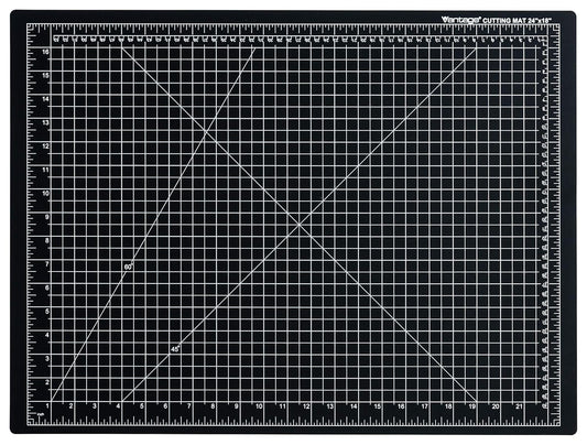 Dahle Vantage 10672 Premium Self-Healing Cutting Mat, 18"x24", 1/2" Grid, 5 Layers for Max Healing, Perfect for Crafts & Sewing, Black