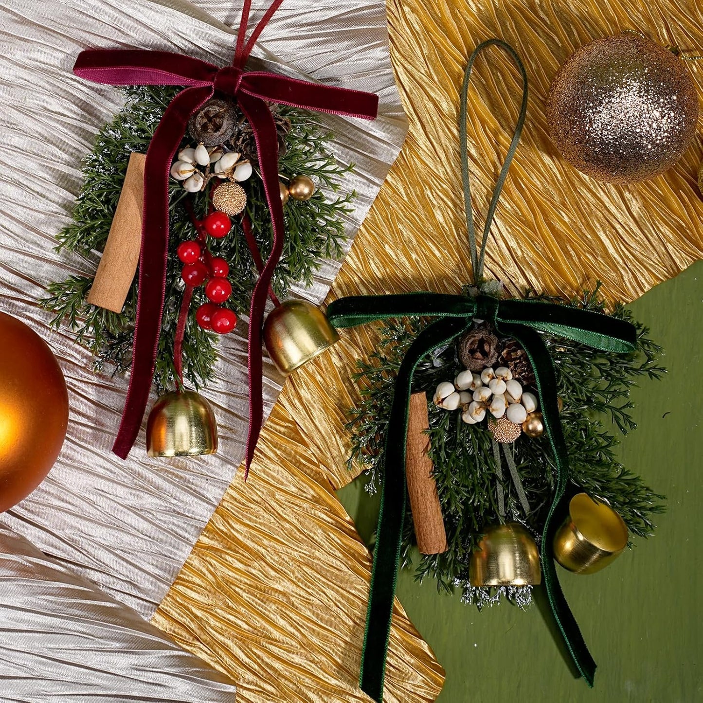 LaRibbons Thin Velvet Ribbon 3/8 Inch x 25 Yards, Dark Green Velvet Ribbon for Christmas Tree, Gift Wrapping, Wreath Bow, Outdoor Decoration