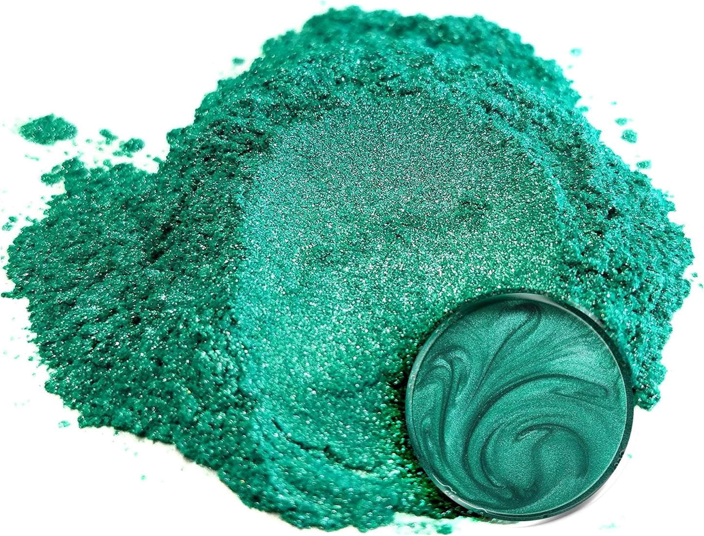 Eye Candy Pigments Premium Green Mica Powder - Okinawa Green (50gr) - for Epoxy, Resin, Soap, Paint, Woodworking, Acrylic Pouring, Bath Bombs, Fishing Lures - DIY Arts and Crafts Additive