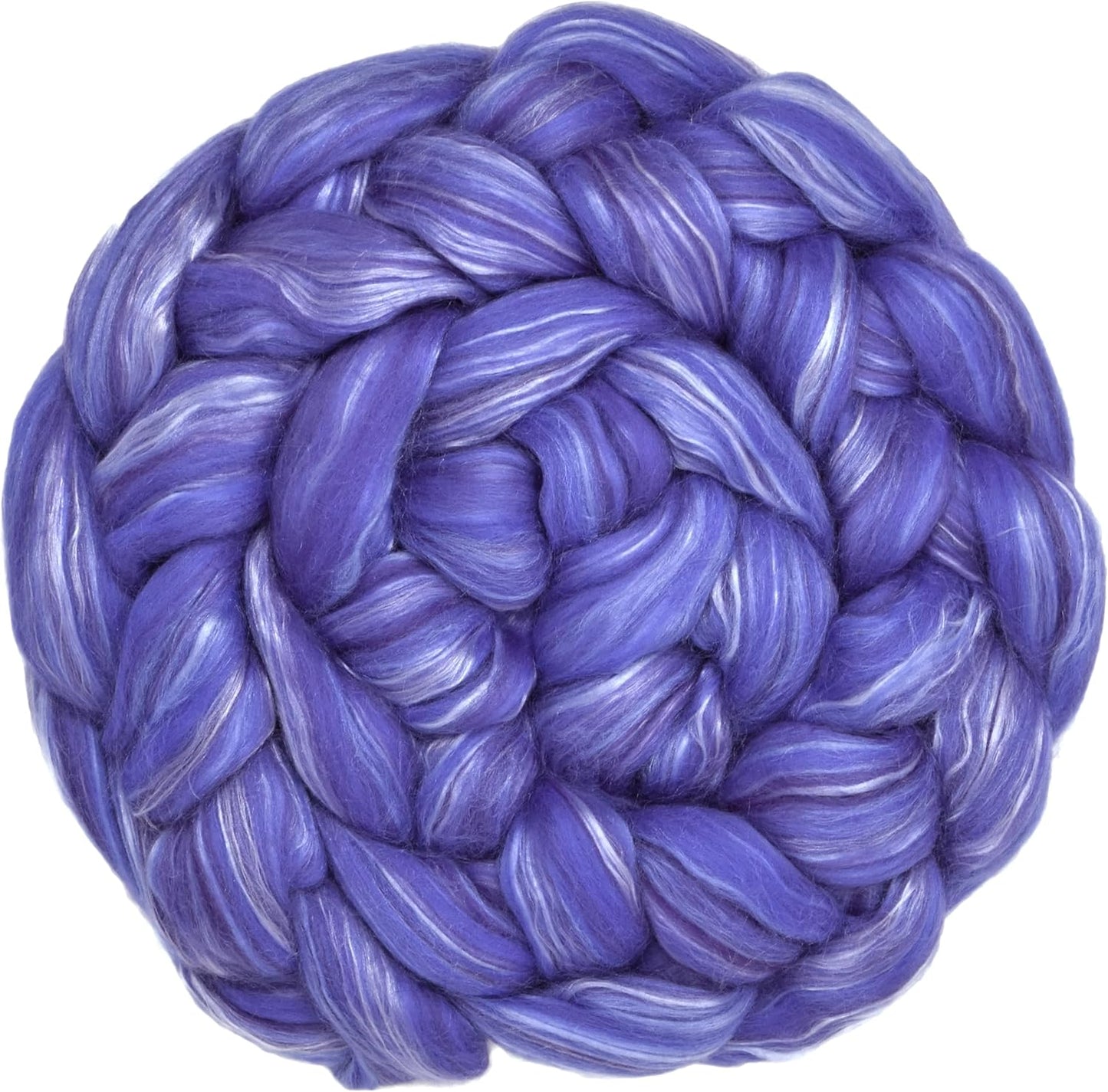 Merino Silk Luxe Tonal Designer Blend. Superfine Merino, Mulberry Silk, Tussah Silk. Top Roving for Spinning or Felting. Velvet Dream 4oz