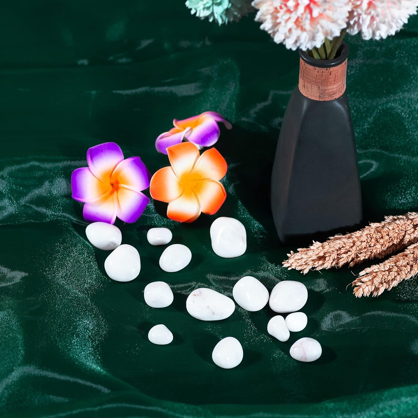 Fynite Sheer Organza Fabric | 2 Yards Long | 44" Wide | Bridal Solid Sheer Organza Bolt for Wedding Dress Fashion Craft Decorations - Hunter Green