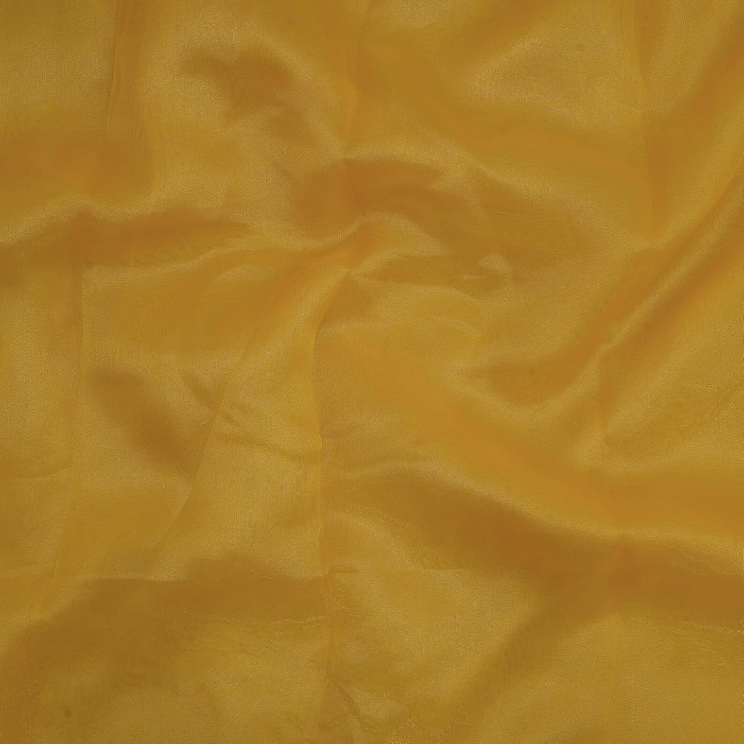 Organza Fabric 5 Yard Bridal Solid Sheer Organza Fabric Bolt for Wedding Dress, Fashion, Crafts, Decorations Silky Shiny Organza 44" - (5 Yard, Golden)