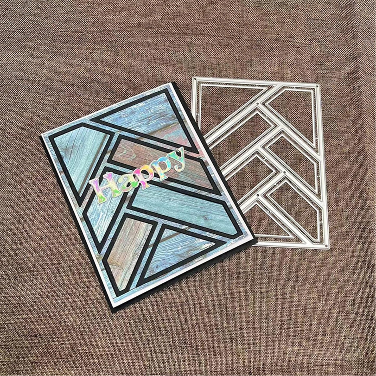 Cutting Dies Metal Stencils Scrapbooking Tools Flowers Lace Frame DIY Embossing Template for Paper Card Making Album Arts Crafts Supplies (Rectangle Grid-14x10cm)