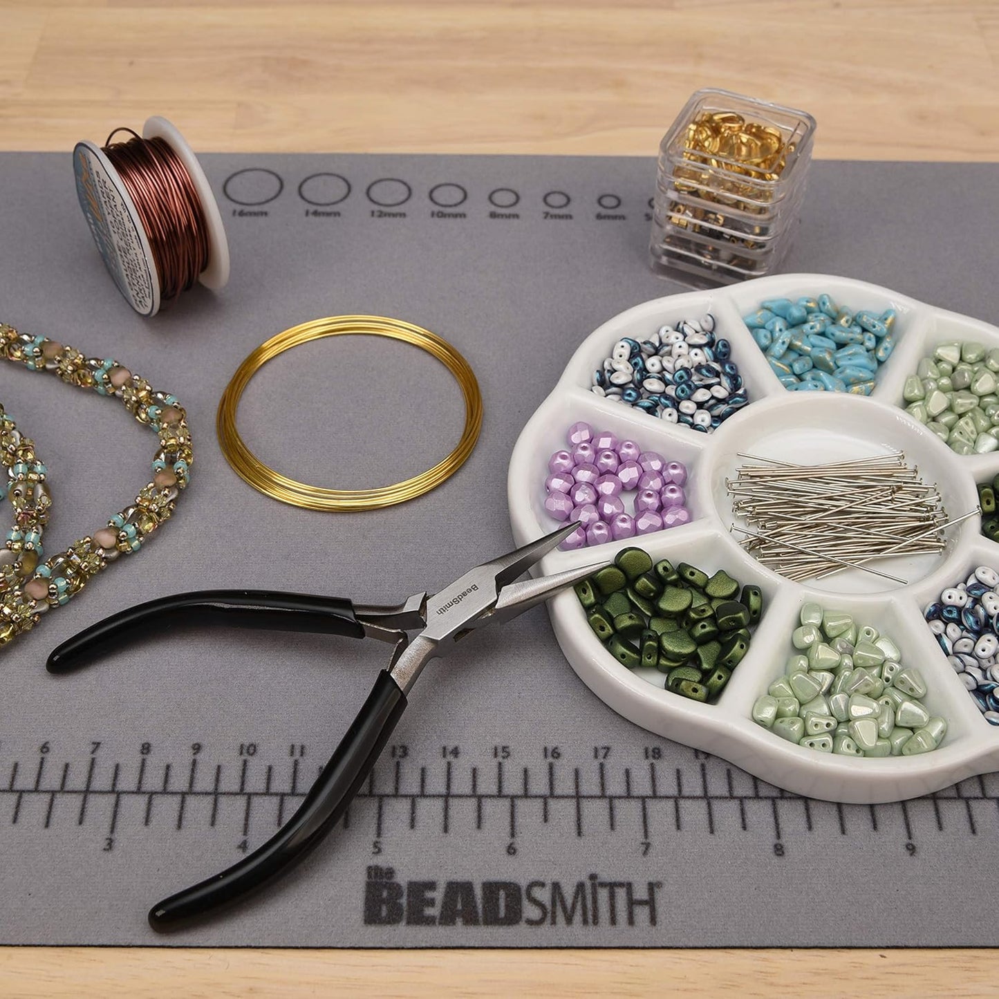 The Beadsmith Chain Nose Pliers – Extra Fine Tips – 4.5 inches (114mm) – PVC Grip Handle with Double Leaf Springs – Jewelry Making Tool for Creating Bracelets, Earrings and Necklaces