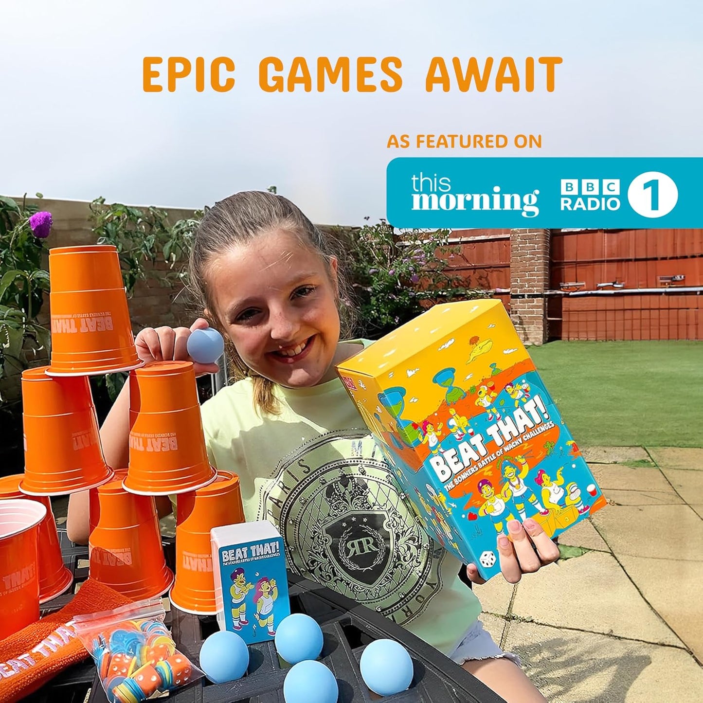 Gutter Games Beat That! - The Bonkers Battle of Wacky Challenges [Family Party Game for Kids & Adults]