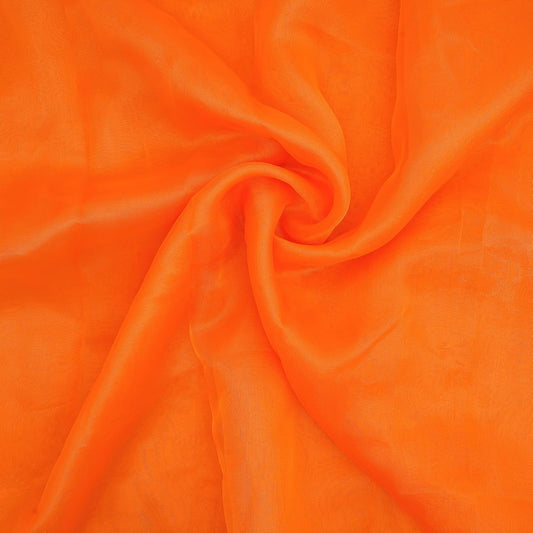 Organza Fabric 10 Yard Bridal Solid Sheer Bolt for Home Décor, Table Décor, Bridal, Fashion, Crafts, Decorations Silky Shiny Organza 44" - (10 Yard, Orange)