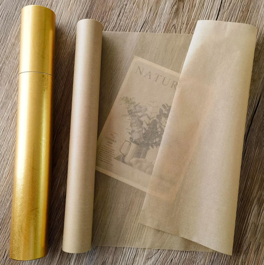 MLNSUNNY 13.8" x 787" Antiqued Tea Bag Paper Roll - Wet Strength Tissue for DIY Art, Tracing, Collage, Book Binding Repair | Handmade Lanterns & Cyanotype | Vintage Craft Decorative Paper