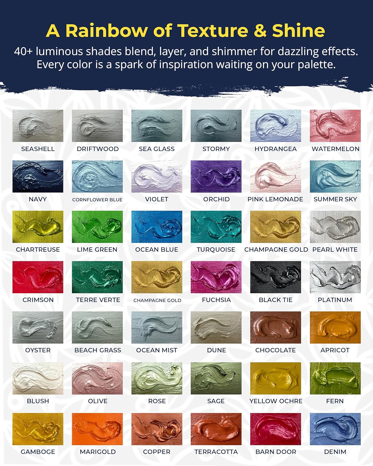 The Crafter's Workshop Stencil Butter Medium, Easy-to-Spread, Adds Shimmer, Shine and Colorful Texture, Cleans Up with Water, 4 pk, 2-oz each, Blueberry Meadow