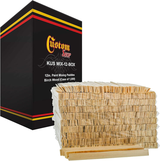 Custom Shop Craft and Paint Stirrers - 12" Premium Grade Wood - Full Case of 1000