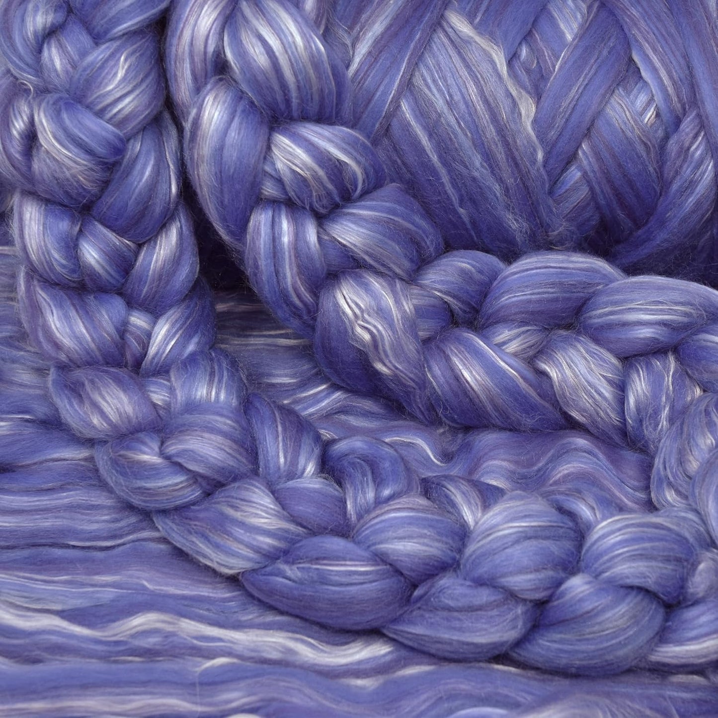 Merino Silk Luxe Tonal Designer Blend. Superfine Merino, Mulberry Silk, Tussah Silk. Top Roving for Spinning or Felting. Velvet Dream 4oz