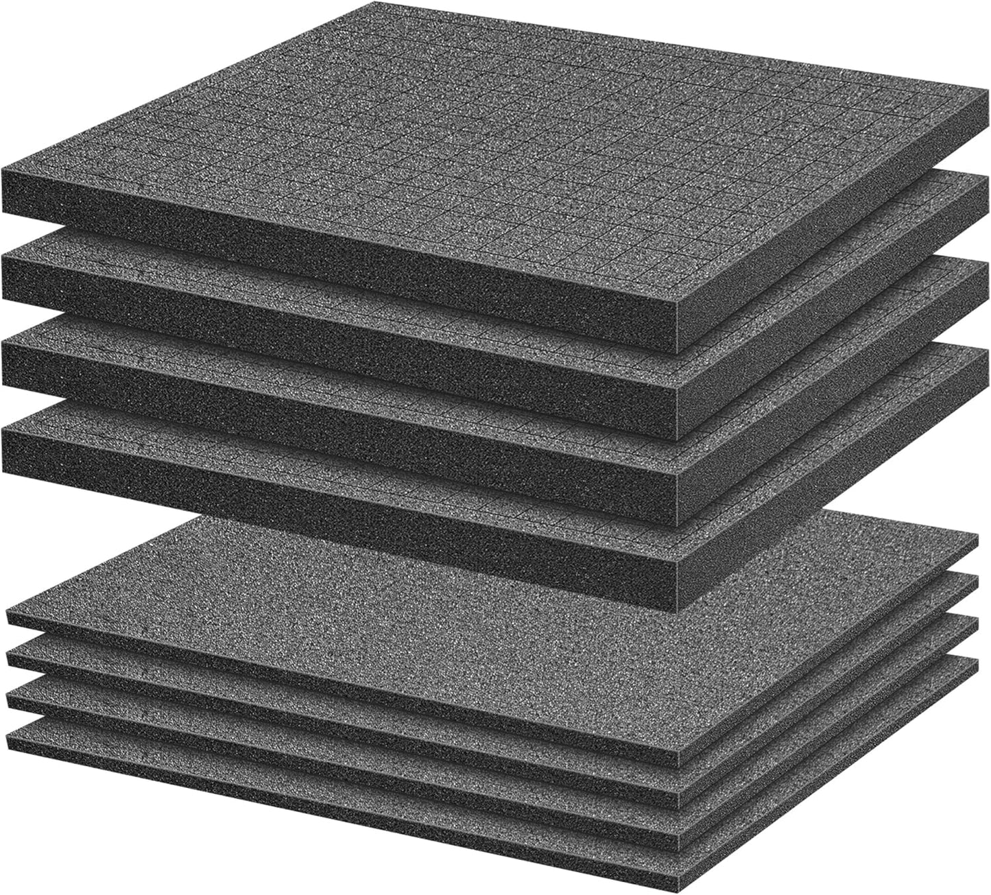 8-Piece Pick & Pluck Foam Insert - 2 Sizes - Pre-Cut Sheet Foam for Board Game Box Cases & Storage Drawer (12 Inch Long)