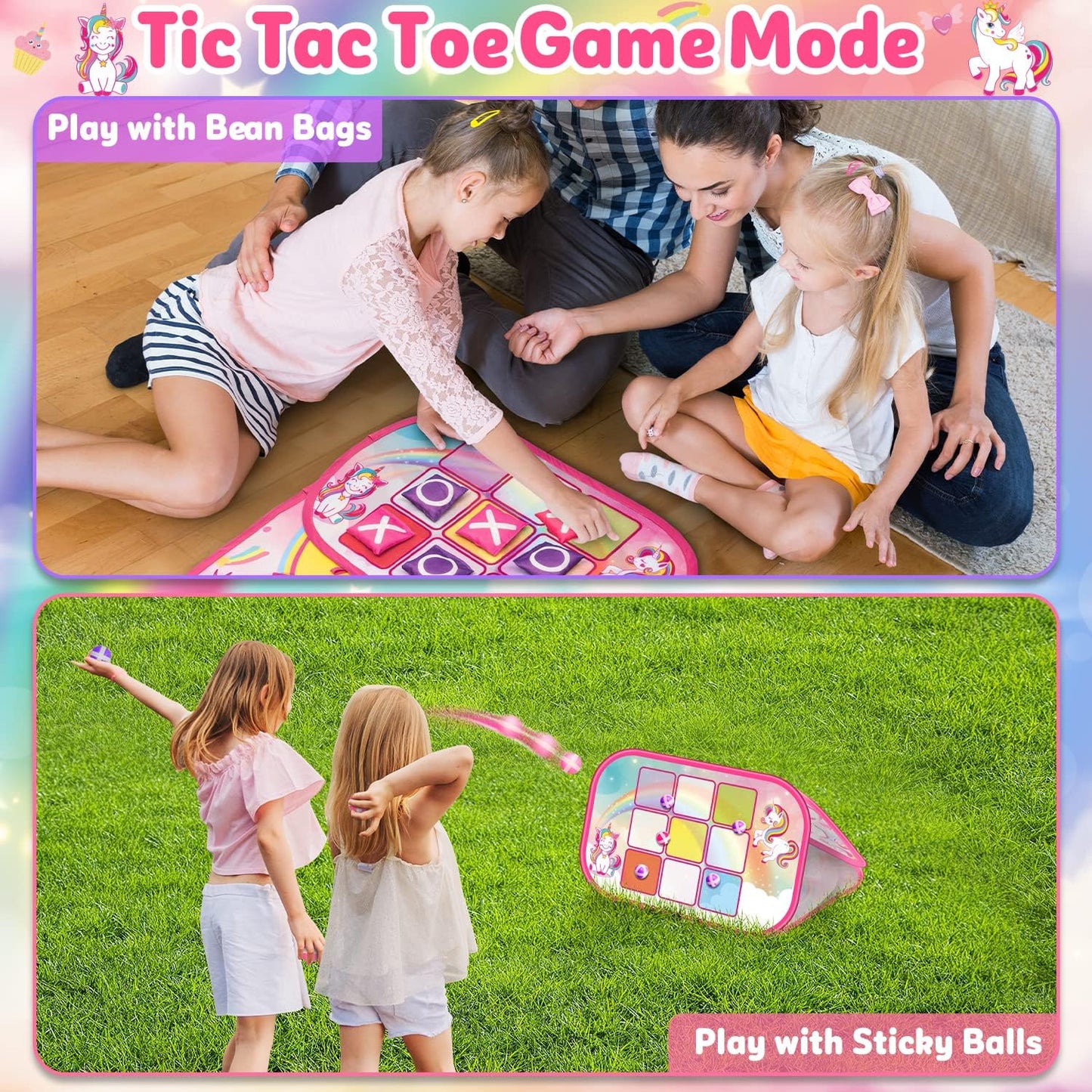 Bean Bag Toss Game for Kids - Cornhole Board Outdoor Toys for Toddlers -Party Activities Carnival Outside Yard Backyard Beach Lawn Games Toy for Kid Boys Girls Age 3 4 5 6 7 8 Year Old Birthday Gifts