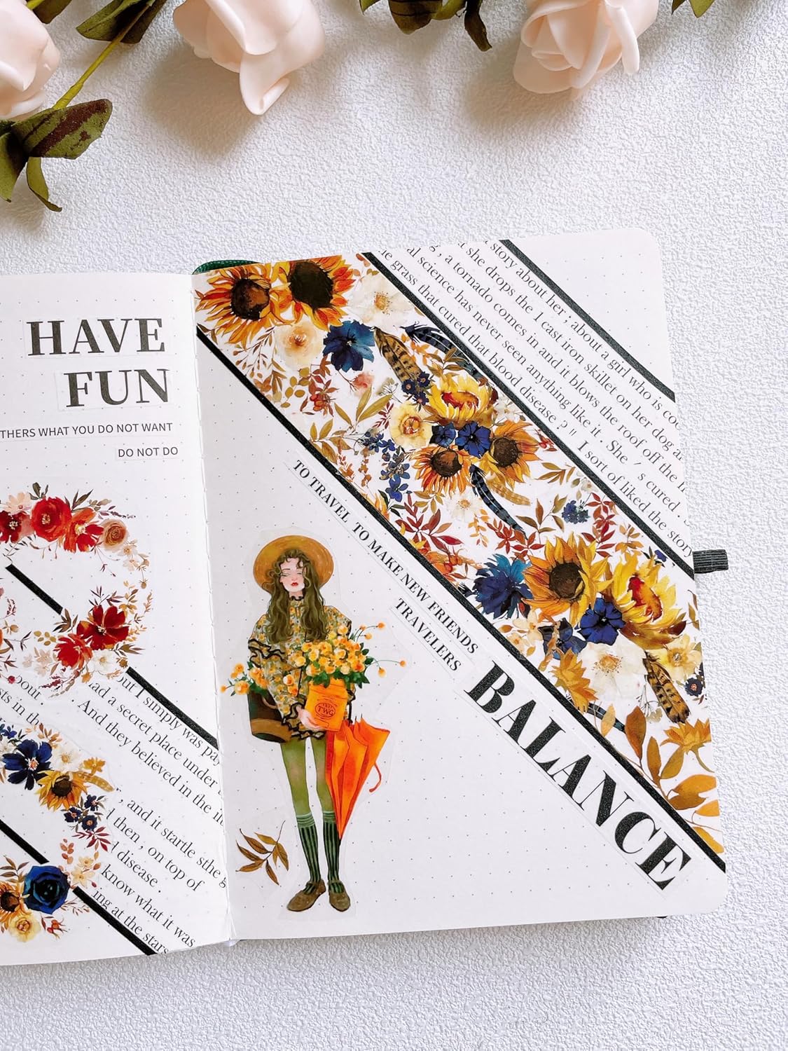 WT Fiery Dream Wide PET Tape, Single Roll, Original Fashion Girl Character Designs, Clear Decorative Tape for Journaling, Scrapbooking, Bujo Planners, DIY Crafts, Art Stationery