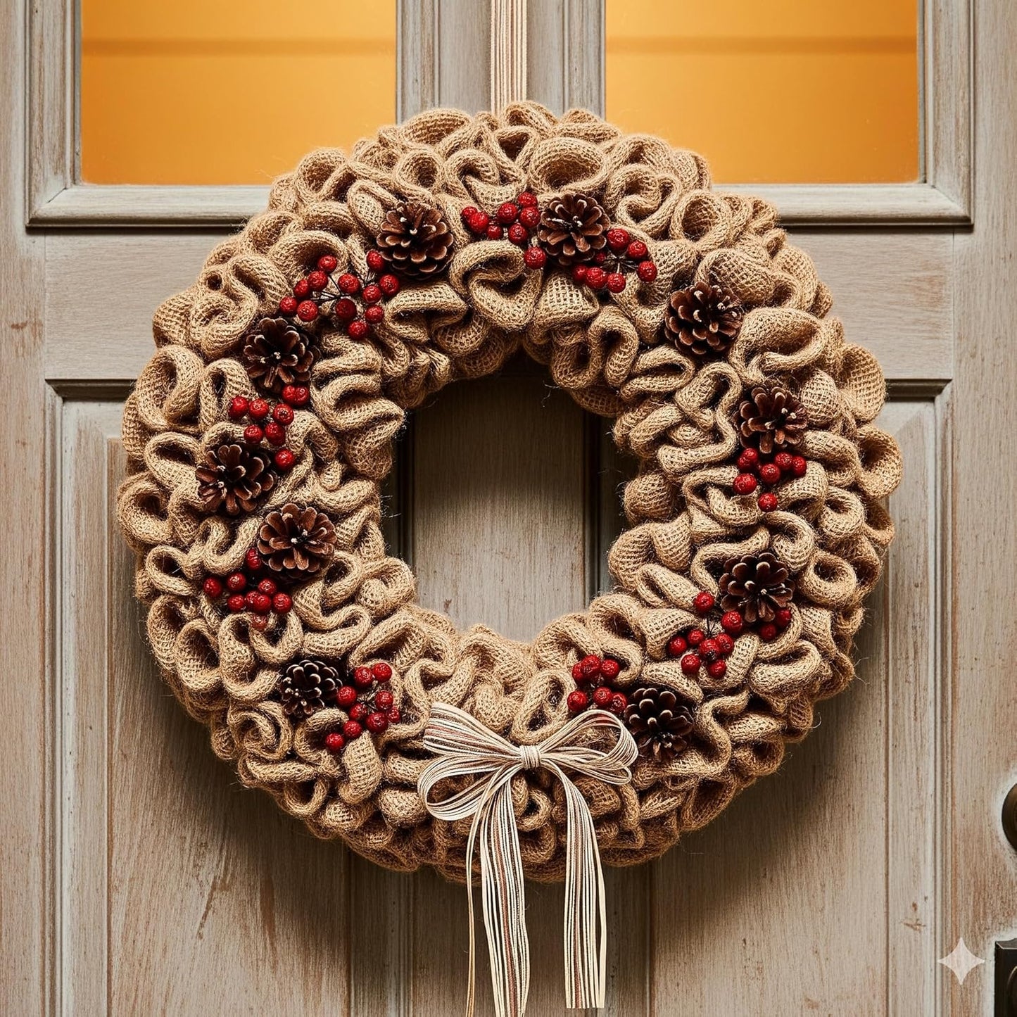 Burlap Ribbon 4" x 15 Yards Natural Jute 4 Inch 5yards 3 Rolls, (Natural, 4Inch X 15yards)