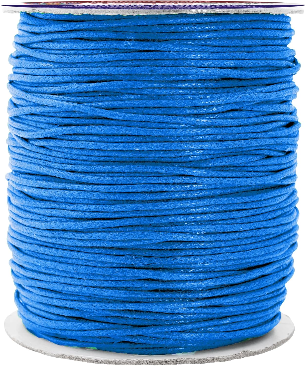 Mandala Crafts 1.5mm 109 Yards Deep Sky Blue Cotton Waxed Cord for Jewelry Making Bracelet Cord Waxed String - Beading String Thread Jewelry Cords for Necklaces String