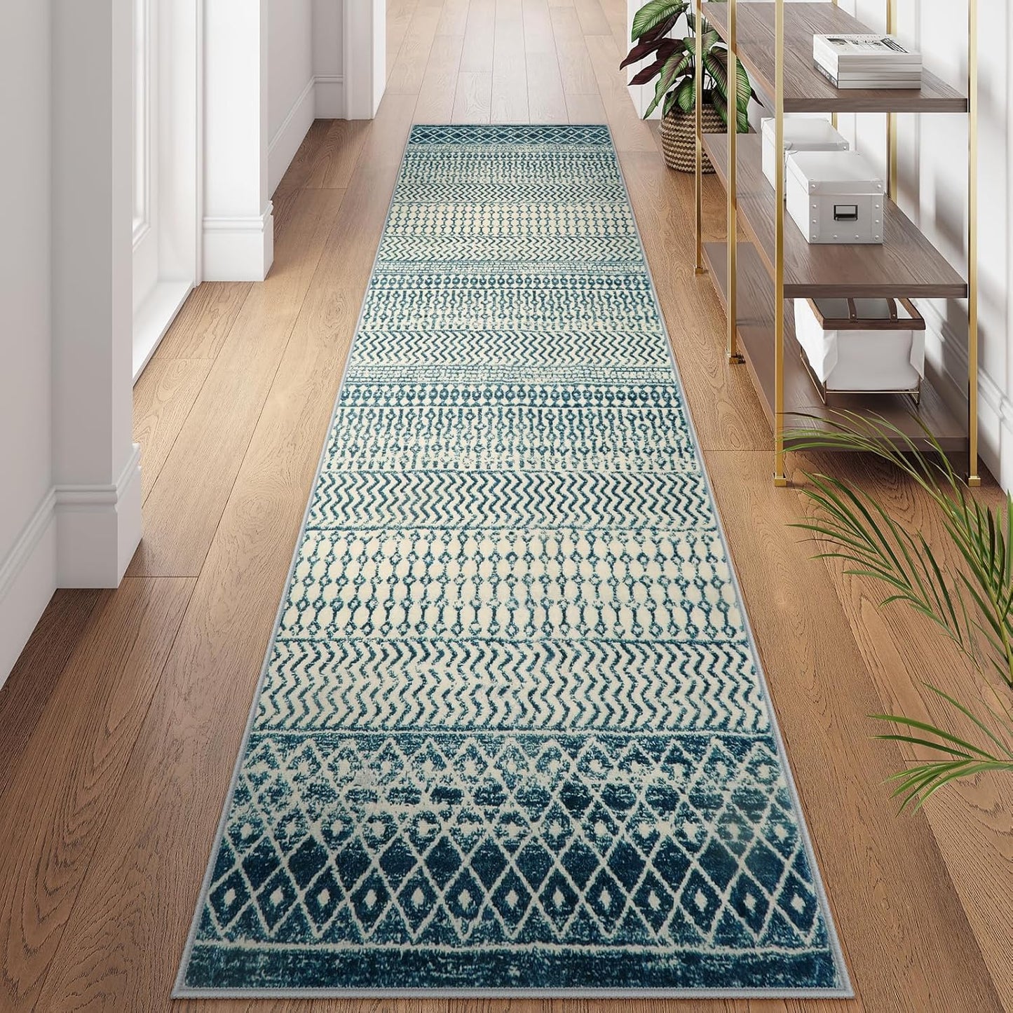 Runners for Hallways Kitchen Runner Rug, 2'6''x10' Non Slip Long Washable Runner Rugs,Soft Low Pile Door Rugs for Entryway Indoor Carpet Runners for Kitchen Laundry Bedroom Bathroom