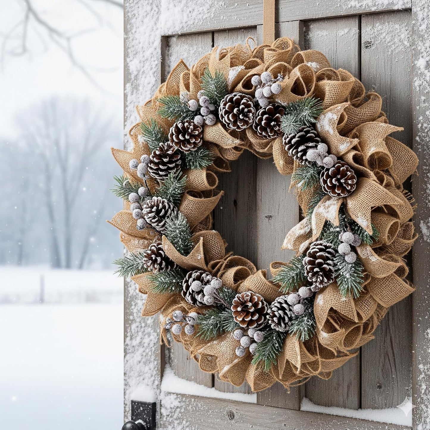 3-Pack Burlap Fabric Ribbon Natural Roll DIY (6Inch X 15yards) Tree Protector Wrap Plant Bandage Packing Winter Proof, Craft & Hobby Fabric, Warm Keeping and Moisture