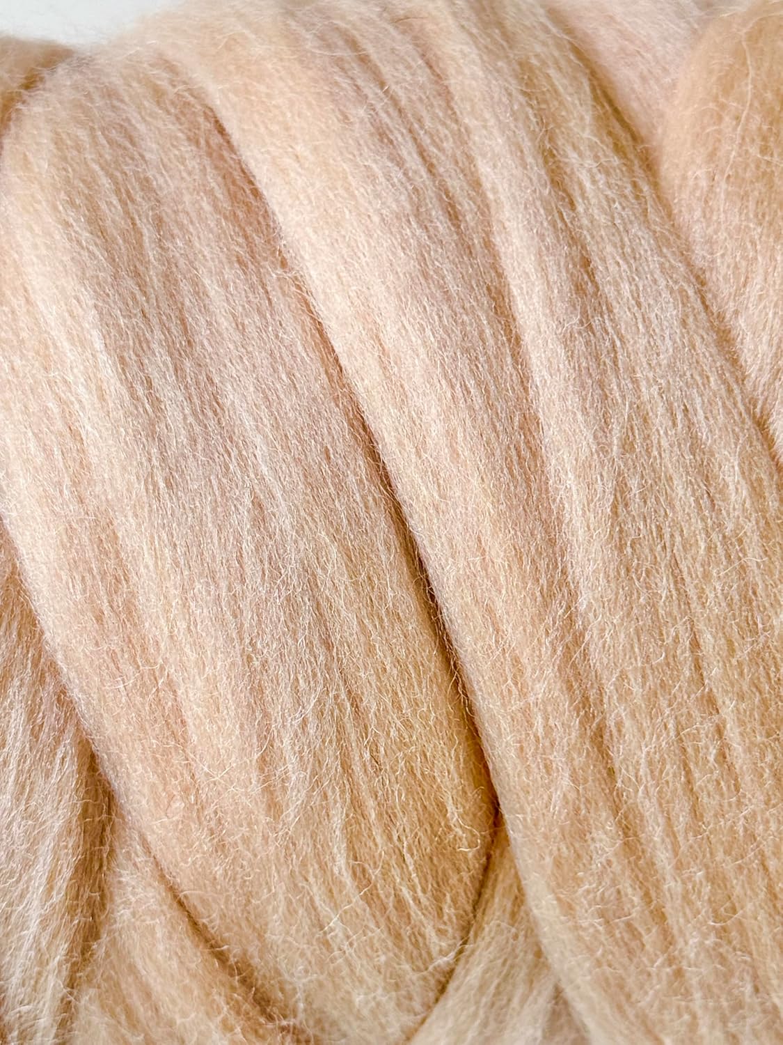 Kondoos Colored Natural Wool roving, 8 OZ. Best Wool for Needle Felting, Wet Felting, handcrafts and Spinning. (Nude Pink, 8 oz)