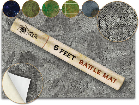Battle Game Mat for DND - [48" x 72"] Wargaming Tabletop Map - Gaming Board for Warhammer 40k, Dungeons and Dragons, Wargame RPG - Vinyl Gaming Stone Terrain