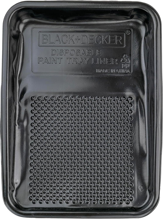 Black+Decker Paint Tray Liner - 10 Pack: Convenient Disposable Liners for Easy Cleanup - Compatible with Standard Paint Trays - Ideal for DIY Projects and Professional Painting Jobs