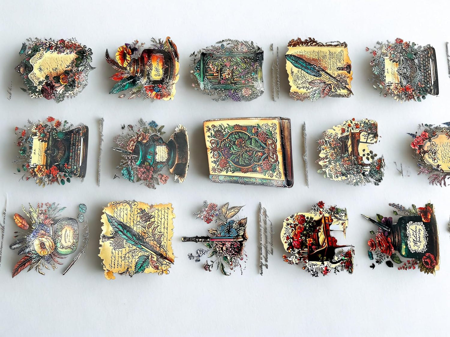 Victorian Scribe Transparent Washi Tape 4.5 x 5 cm – Clear Washi Decorative Adhesive Roll for Scrapbooking, Journaling, DIY Crafts, Planners, Bullet Journal, Card Making, Stationery Supplies