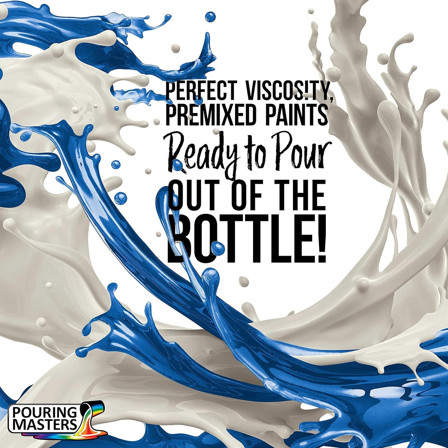 Pouring Masters Hawaiian Blue Metallic Pearl Ready to Pour Acrylic Pouring Paint - Premium 8-Ounce Pre-Mixed Fluid Acrylic Paint - Fluid Art Supplies for Canvas, Wood, Paper, Tile & Rocks