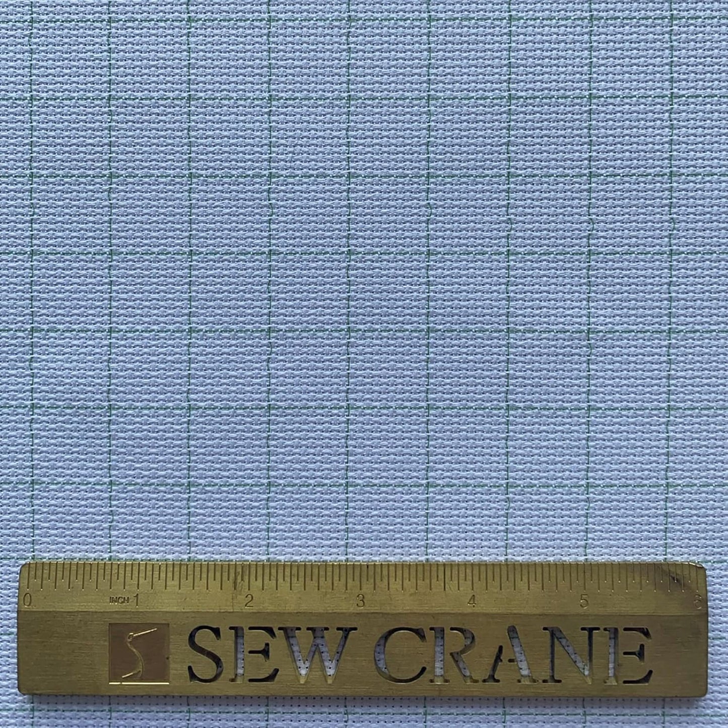 14CT Easy Count Thread Grid Aida Cloth Embroidery Cross Stitch Fabric, Green Grid, W29 x L39