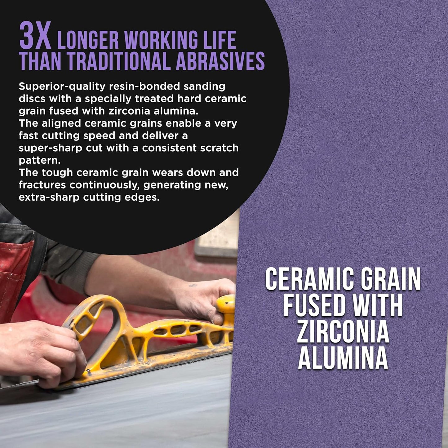 Dura-Gold Premium 80 Grit PSA Purple Film Ceramic Longboard Sandpaper, 2-3/4" Wide Continuous 20 Yard Roll - Self Adhesive Stickyback for Auto & Wood Air File Long Board Sanders, Hand Sanding Blocks