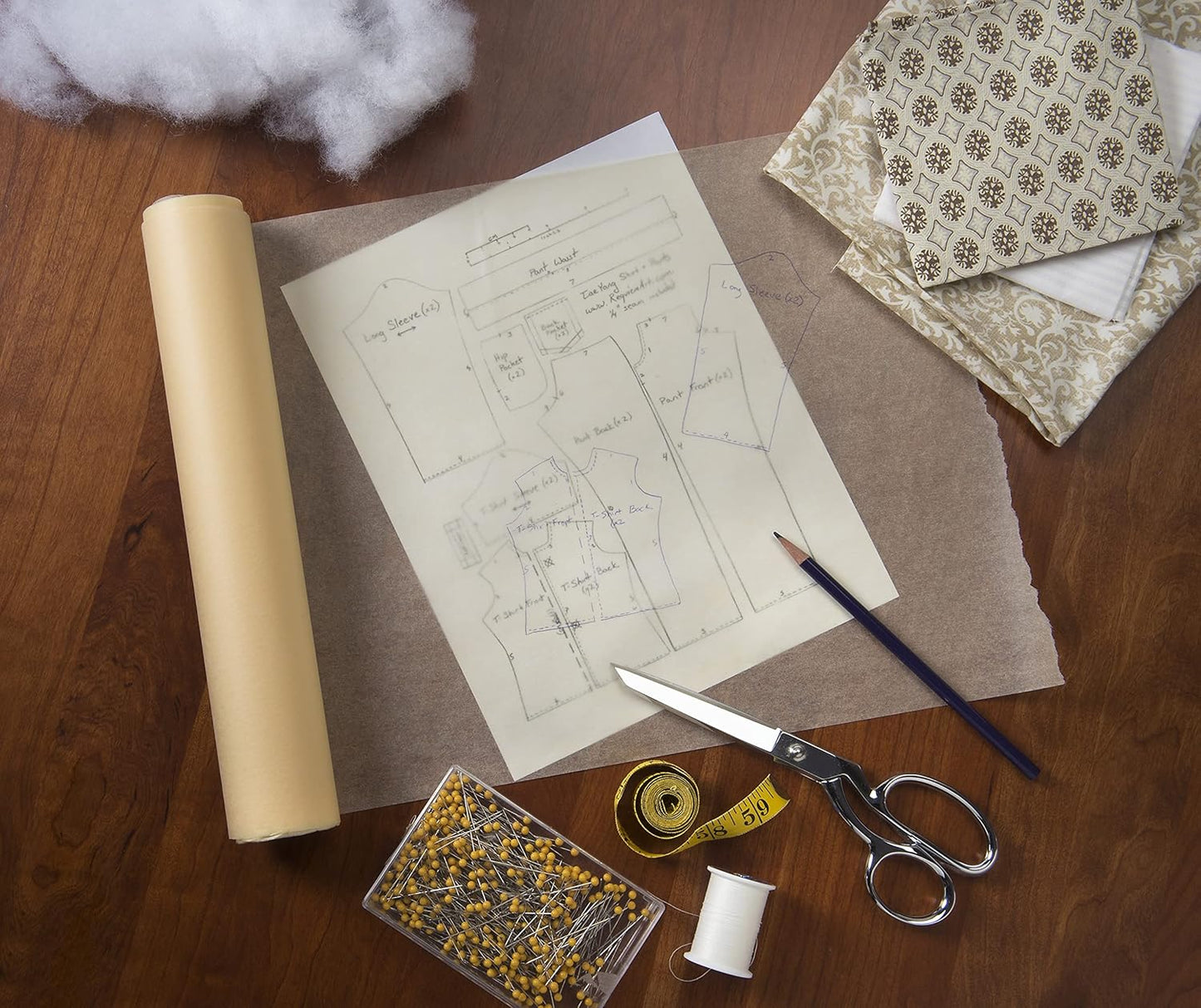 Bienfang Sketching & Tracing Paper Roll, Canary Yellow, 24 Inches x 50 Yards, Large - for Drawing, Trace, Sketch, Craft, Sewing Pattern