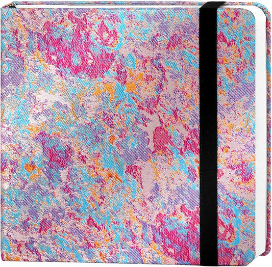 Funto Watercolor Journal, 6.3x6.3, 24 Sheets, 100% Cotton Cold Press, 300gsm/140lb, Inner Paper Pocket, Art Supplies for Mixed Media