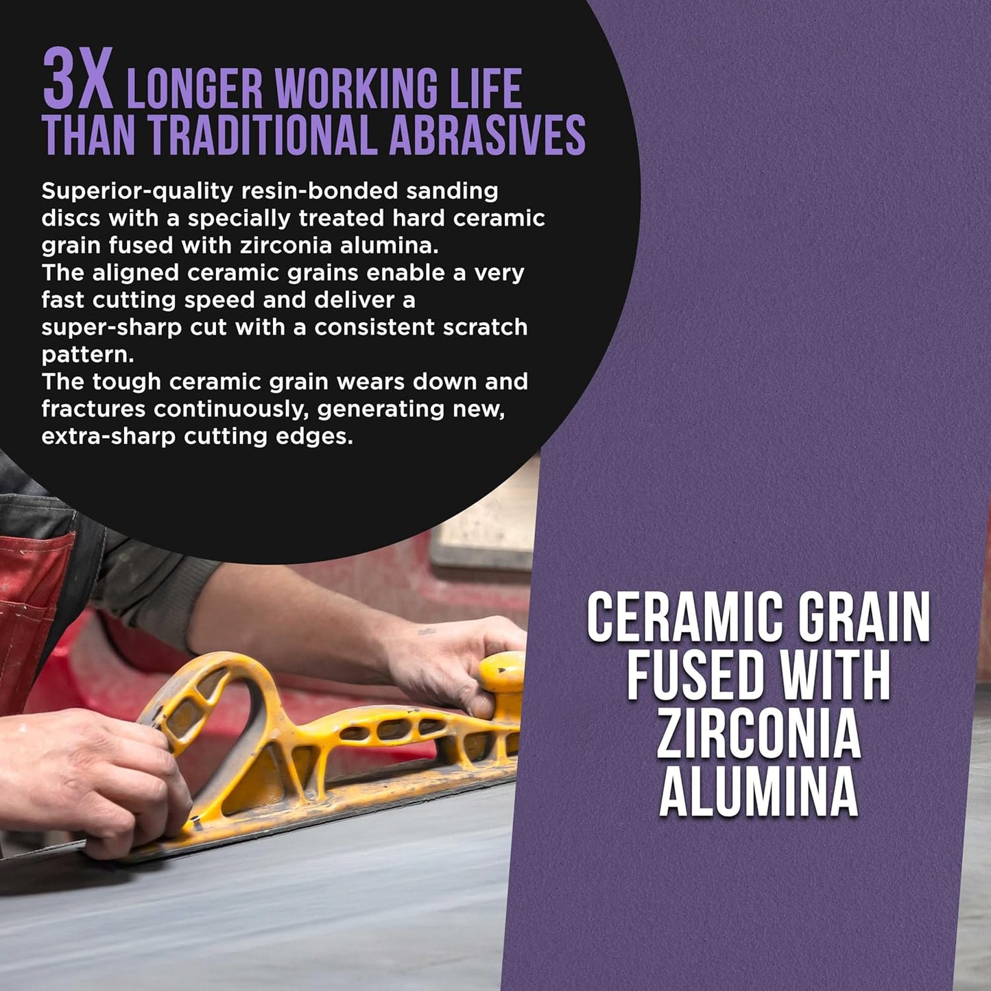 Dura-Gold Premium 150 Grit PSA Purple Film Ceramic Longboard Sandpaper, 2-3/4" Wide Continuous 20 Yard Roll - Self Adhesive Stickyback for Auto & Wood Air File Long Board Sanders, Hand Sanding Blocks